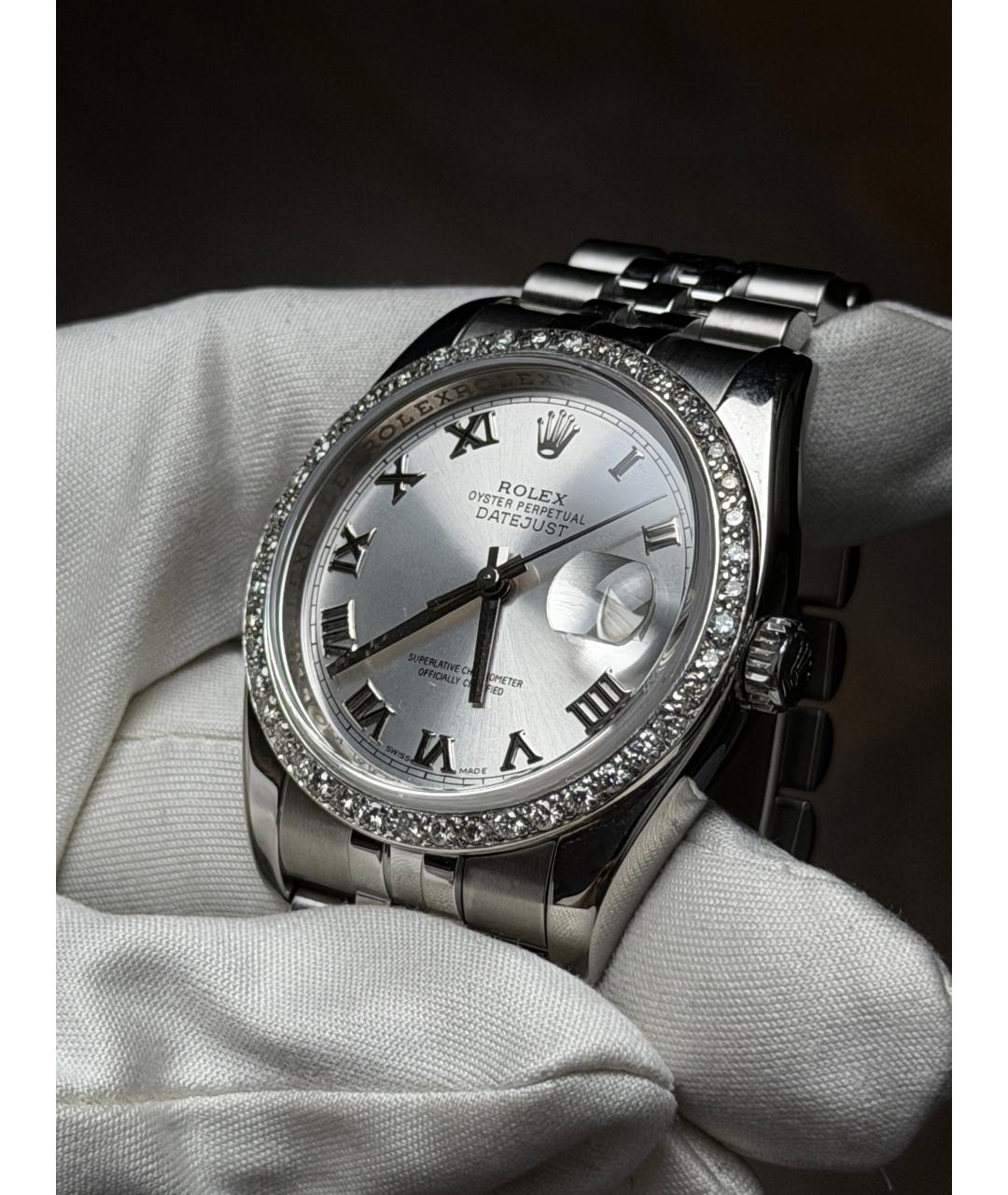 ROLEX Серебряные часы, фото 4