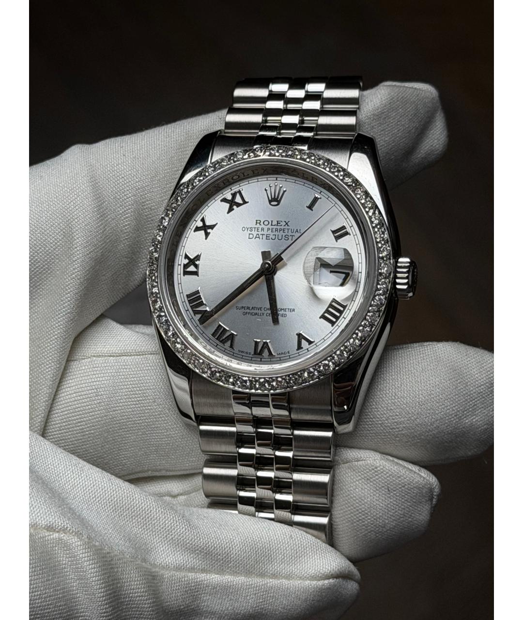 ROLEX Серебряные часы, фото 3