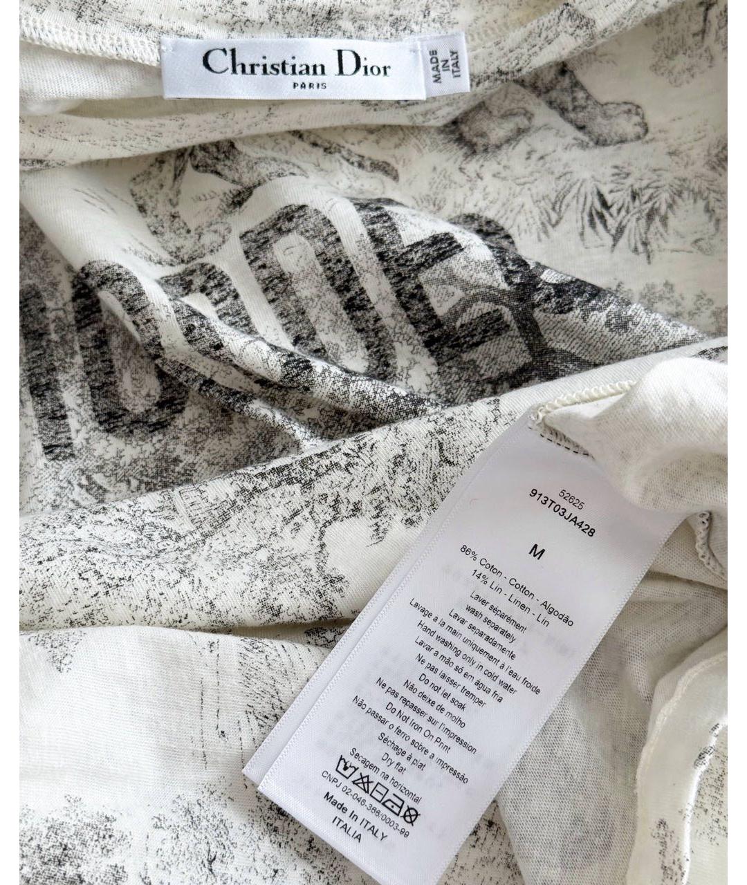 CHRISTIAN DIOR Хлопковая футболка, фото 4