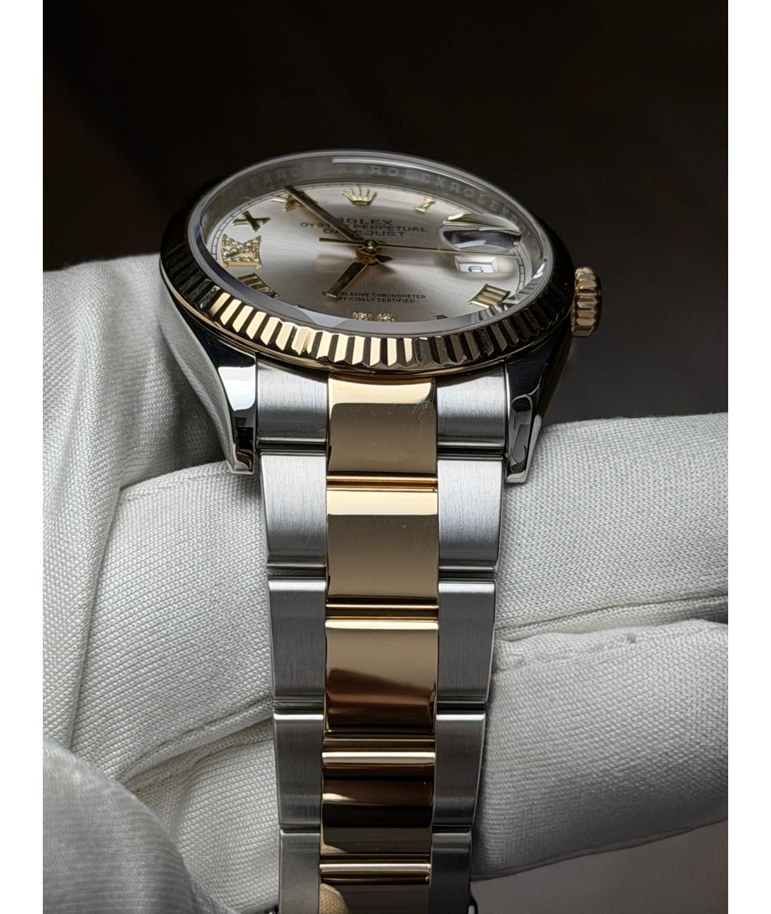 ROLEX Серебряные часы из желтого золота, фото 6
