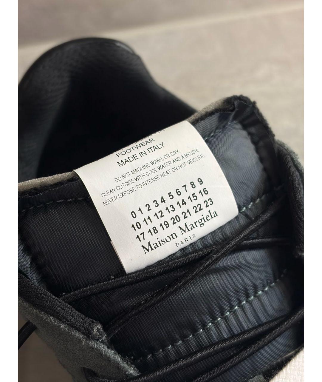 MAISON MARGIELA Черные низкие кроссовки / кеды, фото 8