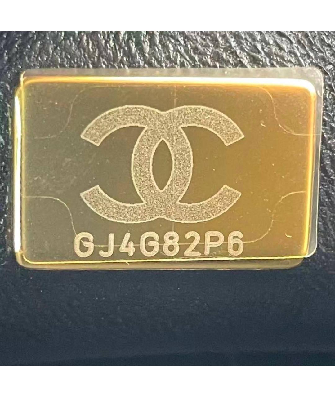 CHANEL Черная кожаная сумка через плечо, фото 8