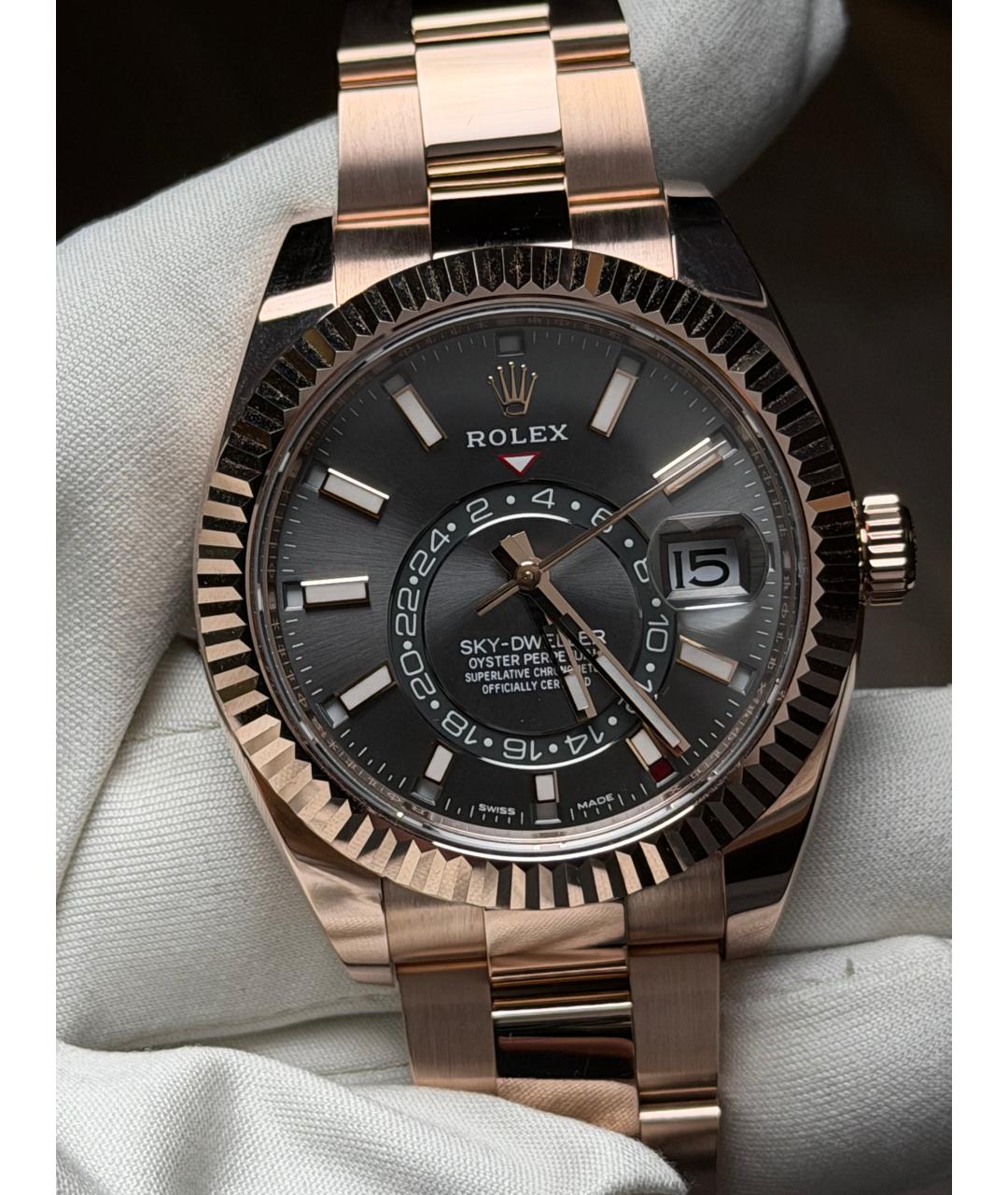 ROLEX Золотые часы из розового золота, фото 3