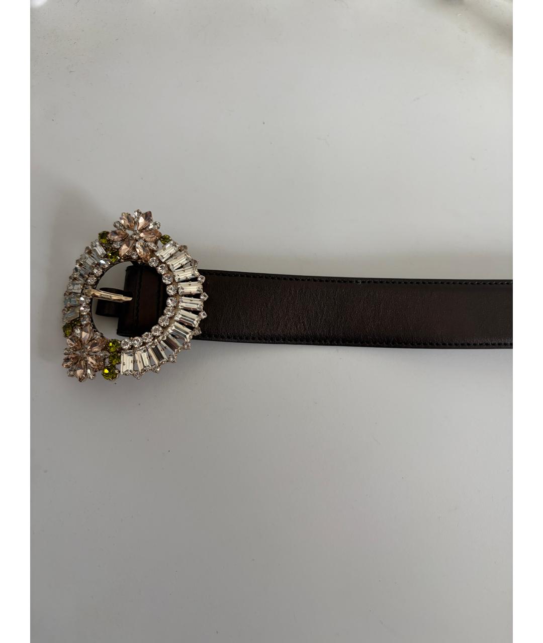 MIU MIU Черный кожаный ремень, фото 6