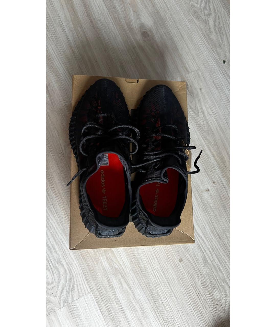 ADIDAS YEEZY Черные текстильные низкие кроссовки / кеды, фото 3