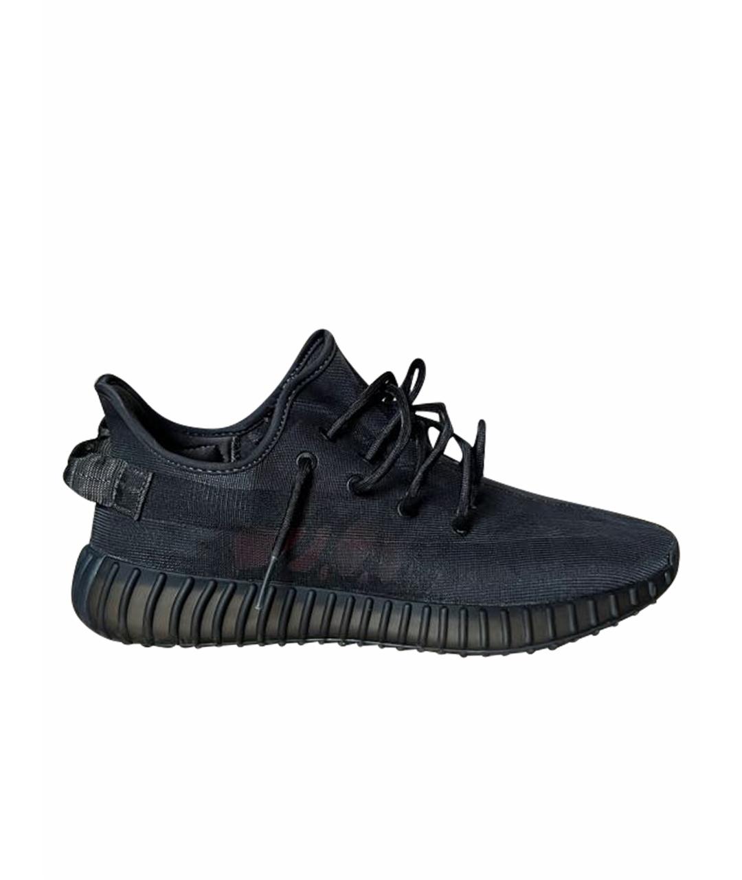ADIDAS YEEZY Черные текстильные низкие кроссовки / кеды, фото 1