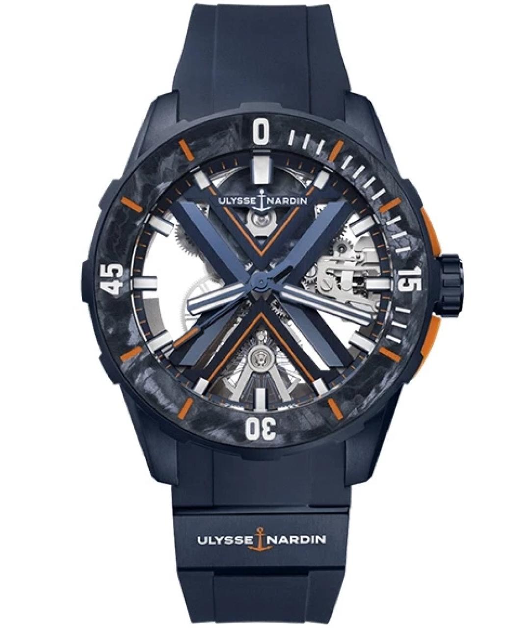 Ulysse Nardin Темно-синие титановые часы, фото 1