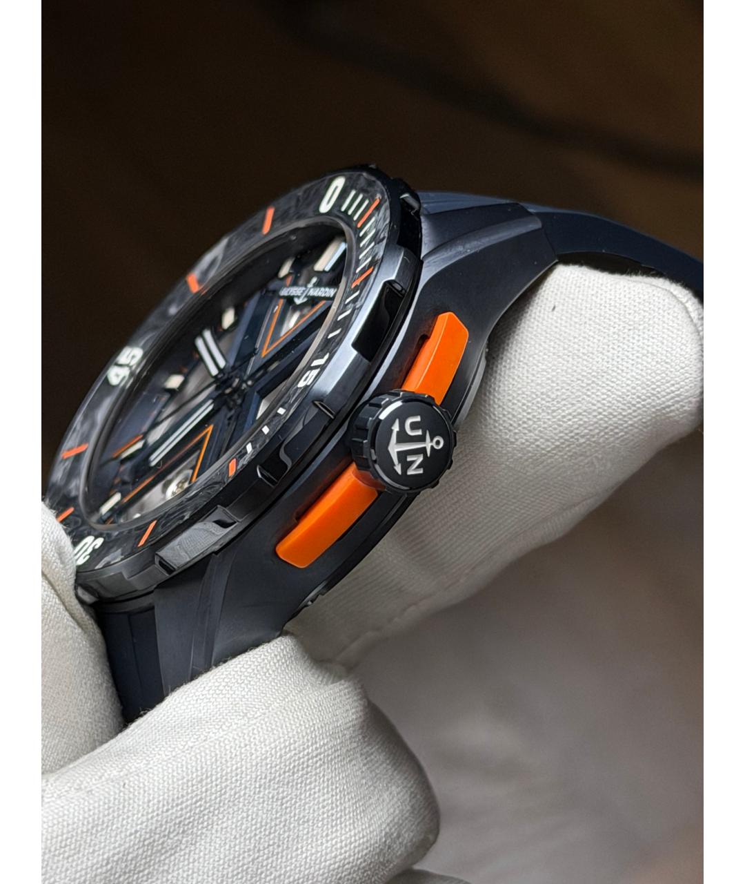 Ulysse Nardin Темно-синие титановые часы, фото 4