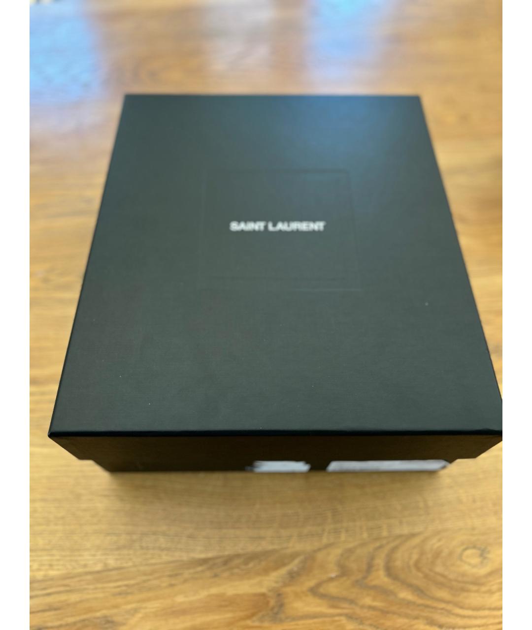 SAINT LAURENT Черные шлепанцы, фото 6