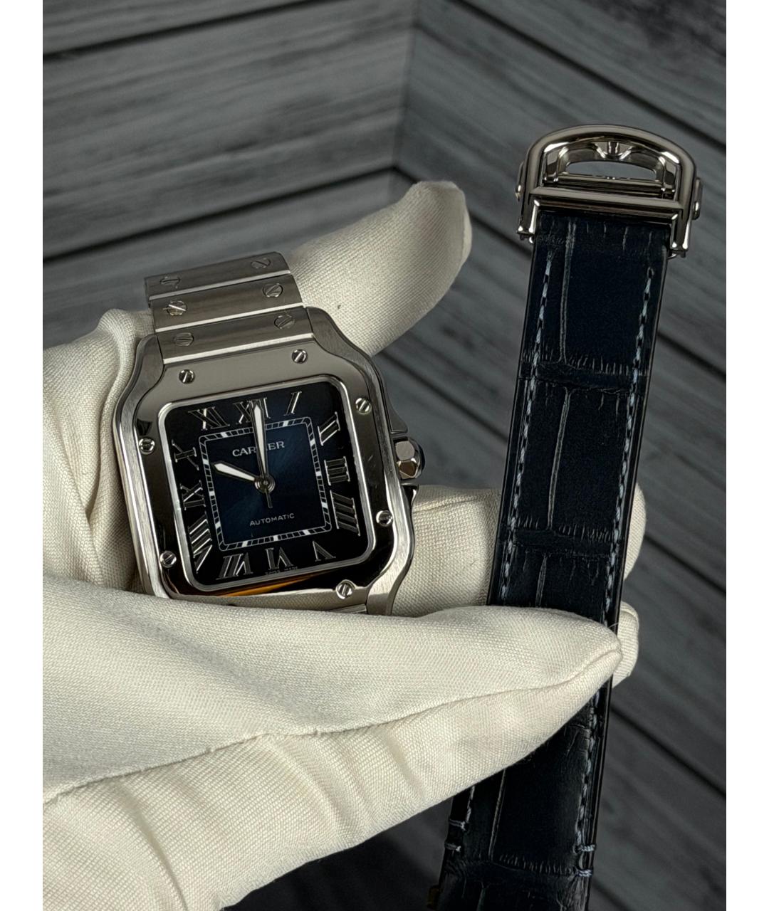 CARTIER Темно-синие часы, фото 9