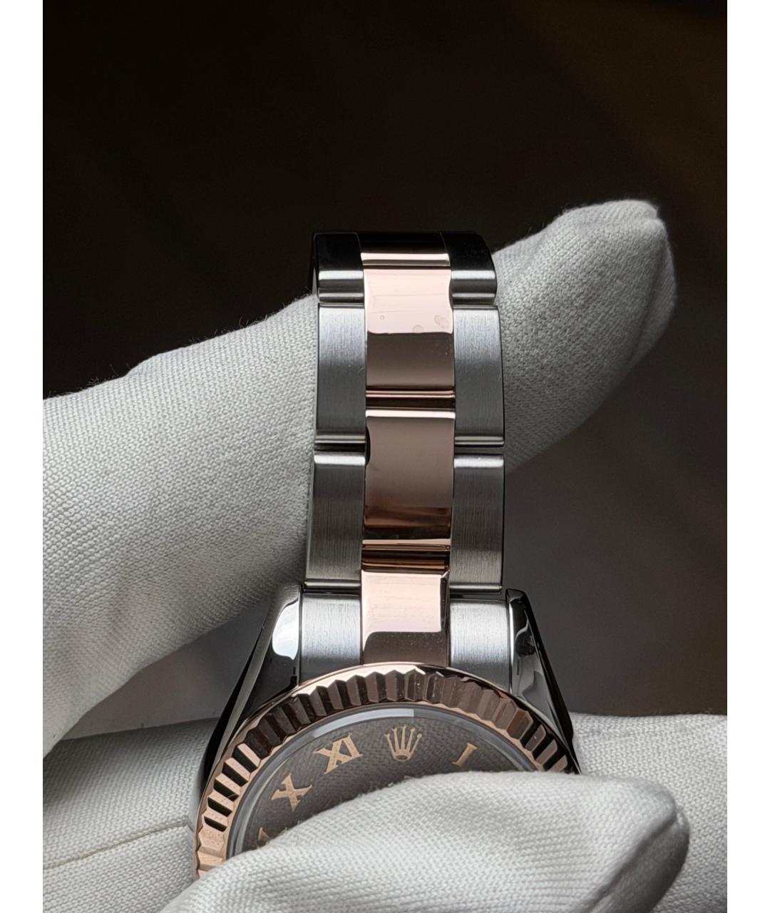 ROLEX Коричневые часы из розового золота, фото 8
