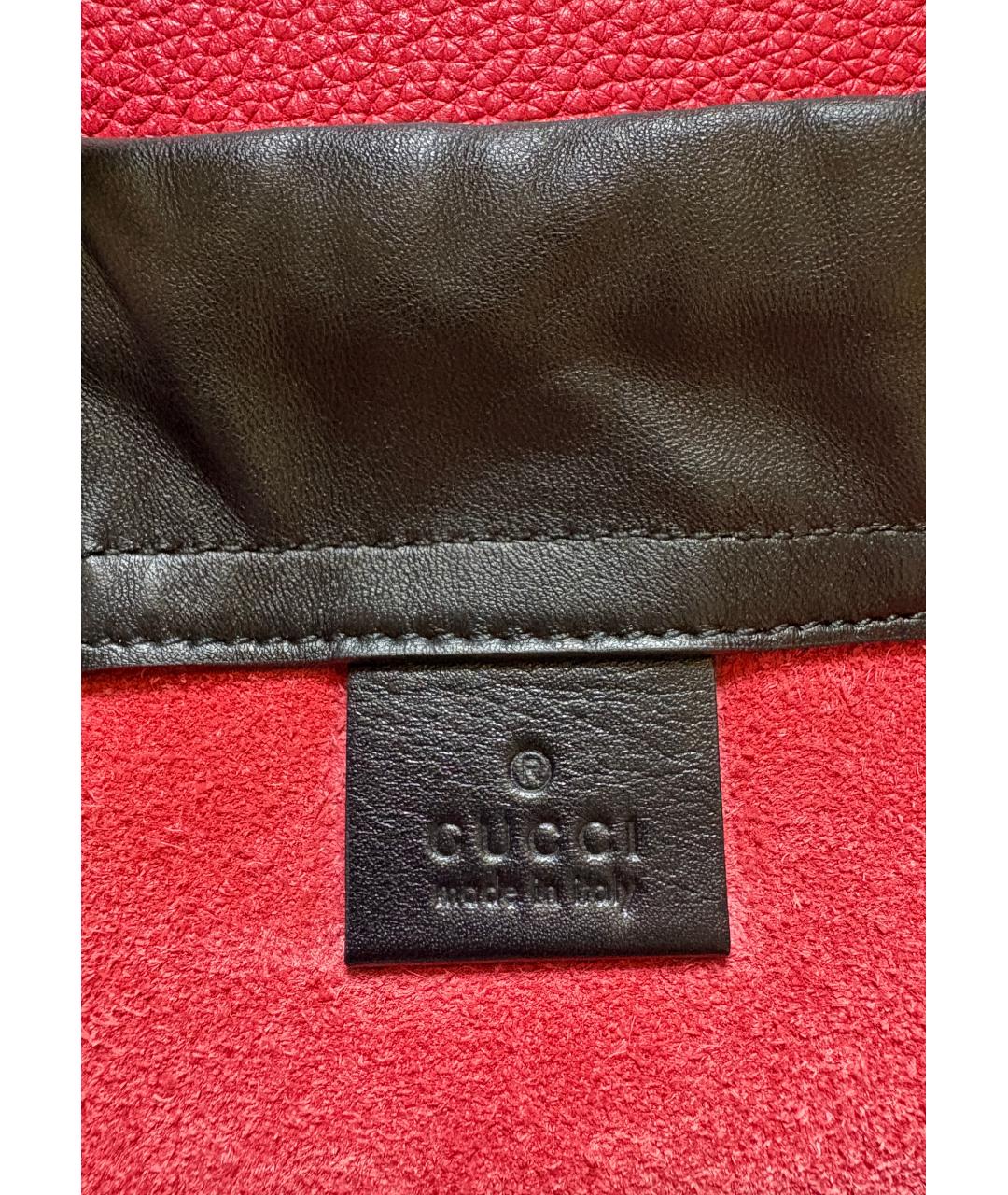 GUCCI Красный кожаный рюкзак, фото 4