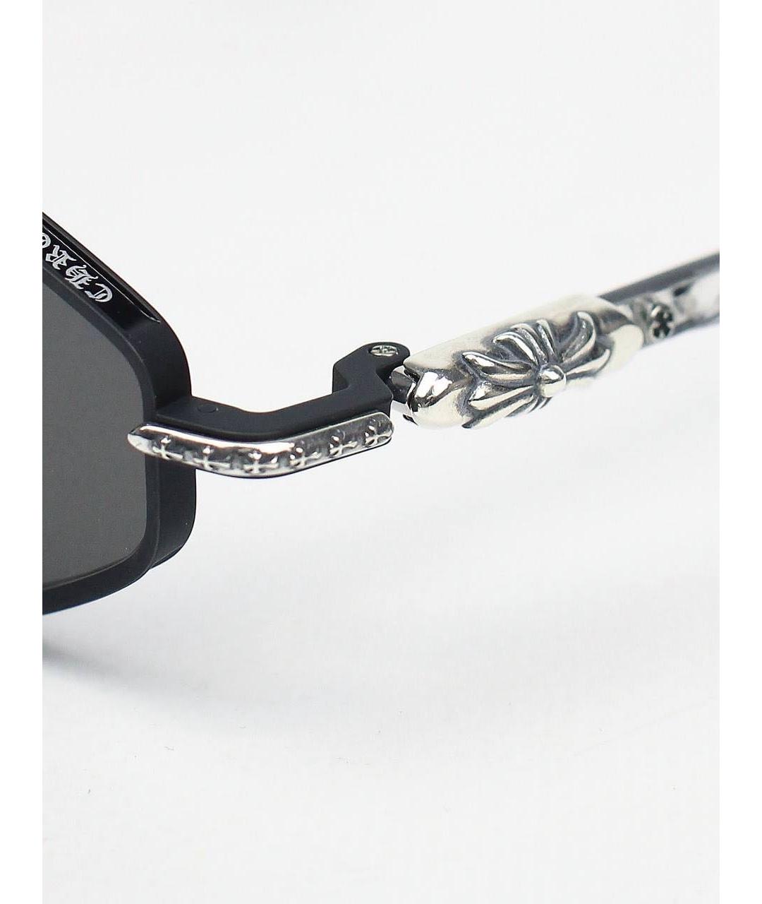 CHROME HEARTS Черные металлические солнцезащитные очки, фото 3
