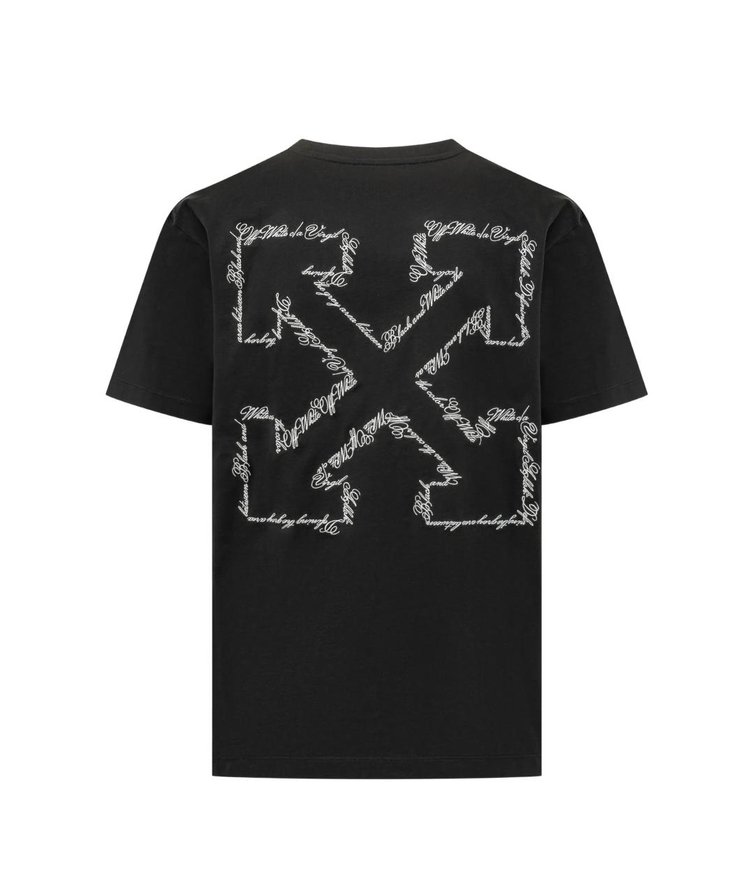 OFF-WHITE Черная хлопковая футболка, фото 3