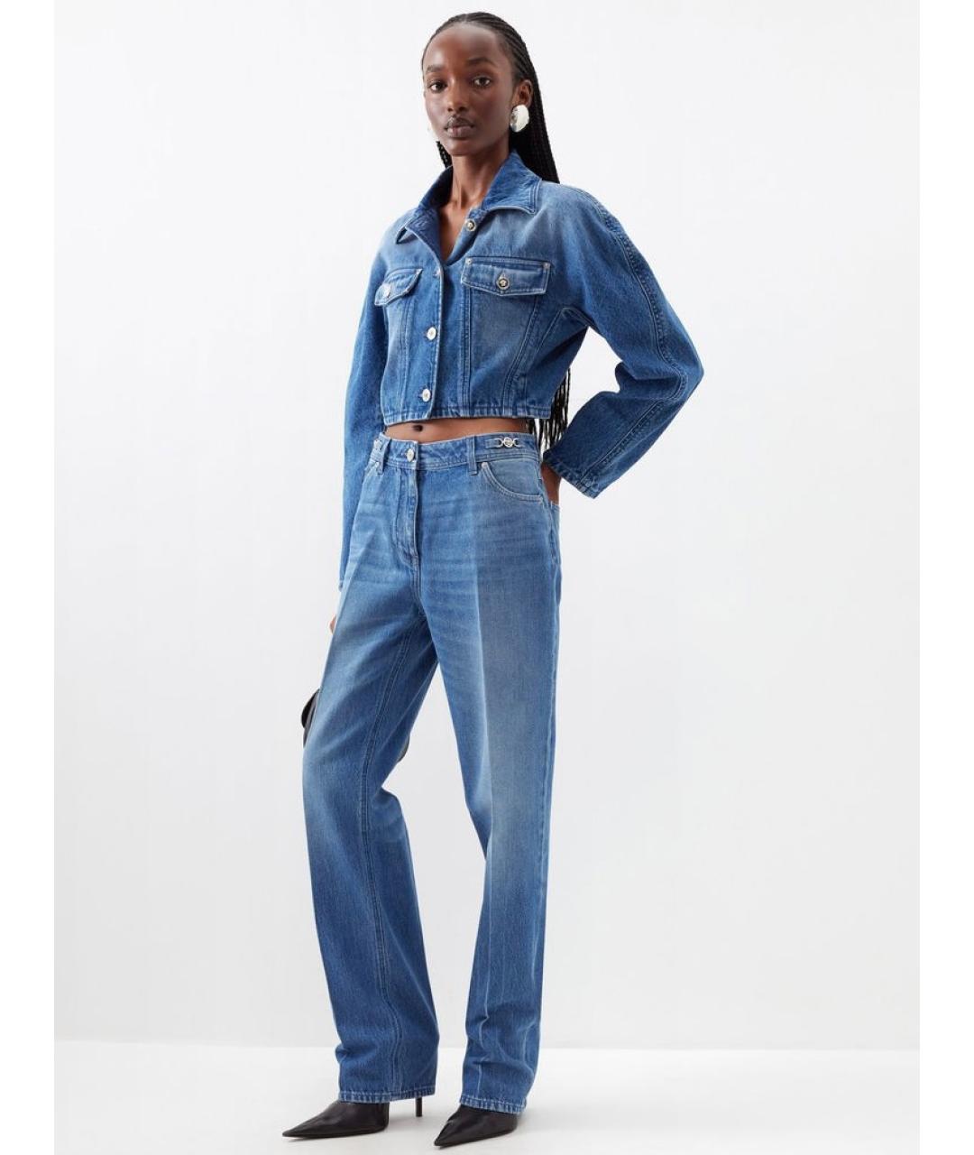 VERSACE Синяя хлопковая куртка, фото 4