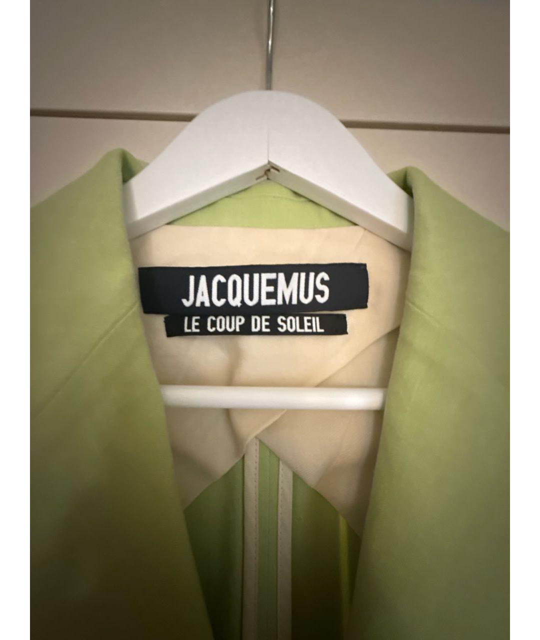 JACQUEMUS Салатовый льняной жакет/пиджак, фото 2