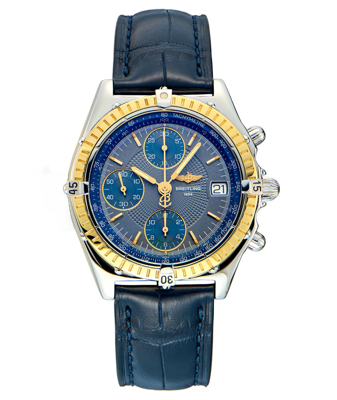 BREITLING Темно-синие часы из желтого золота, фото 1