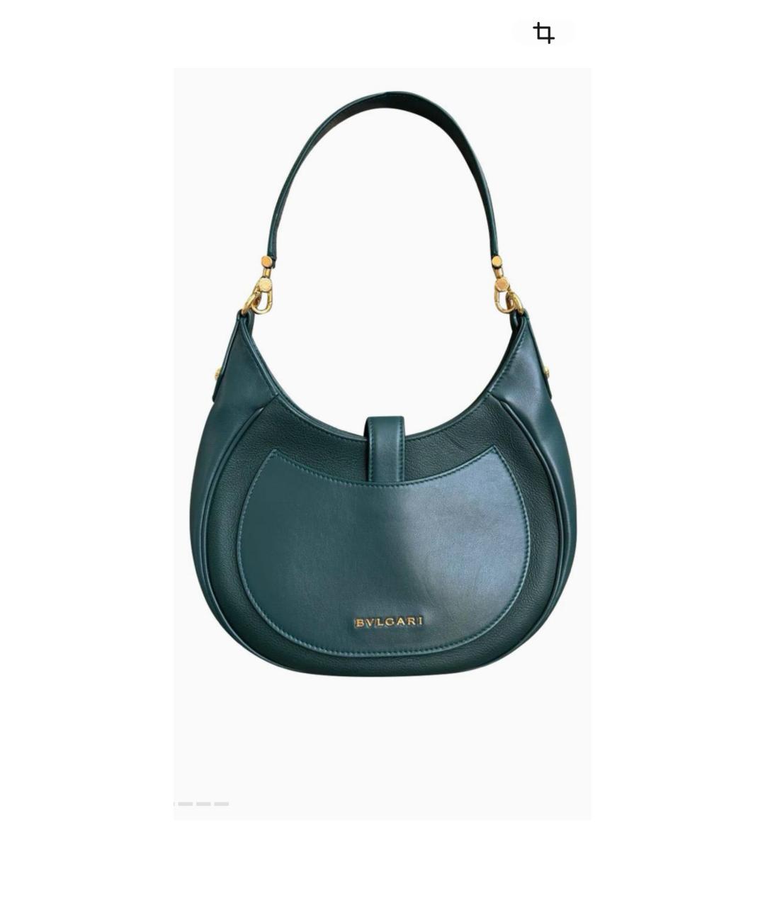 BVLGARI Зеленая кожаная сумка через плечо, фото 2
