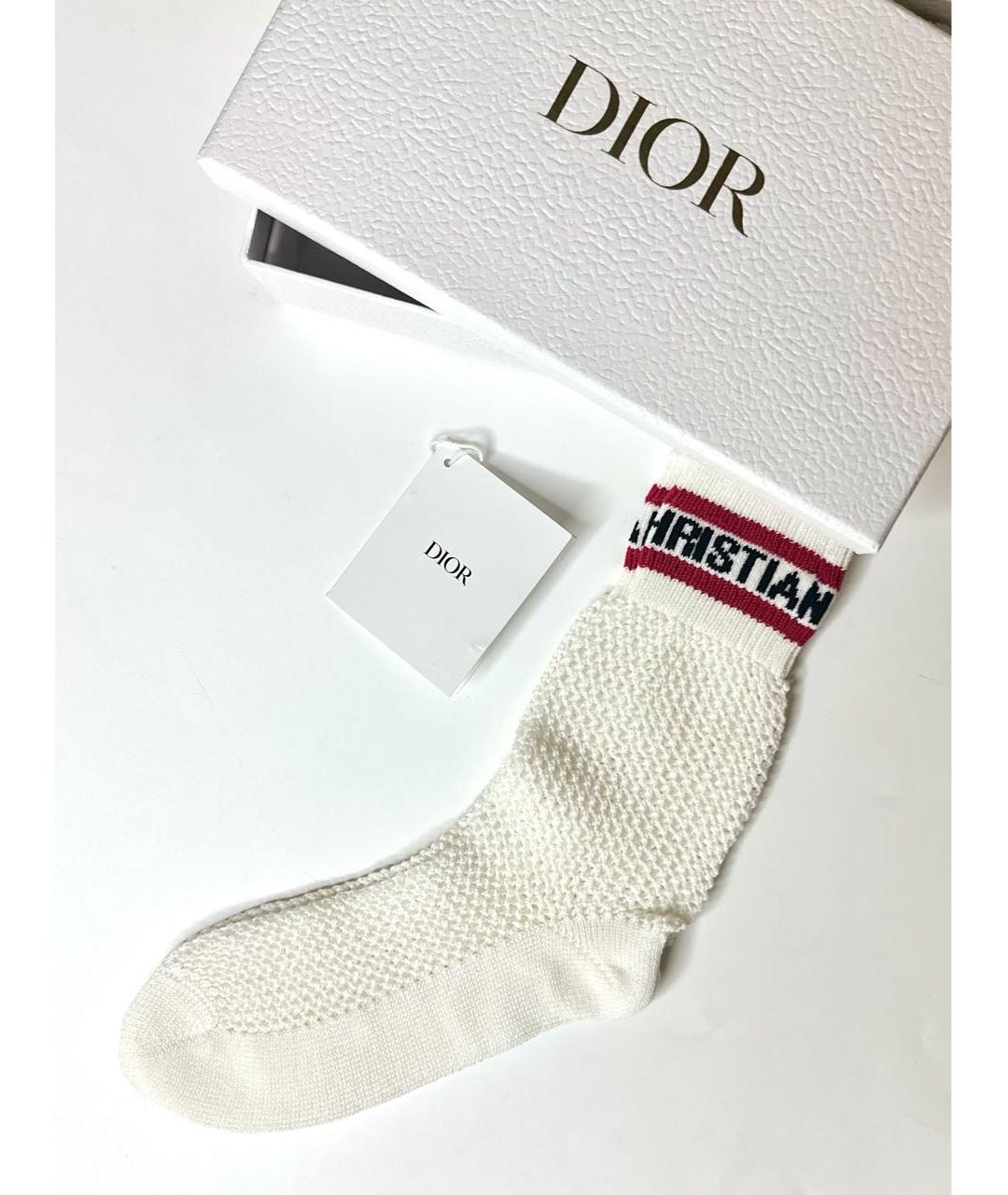 CHRISTIAN DIOR Белые носки, чулки и колготы, фото 2