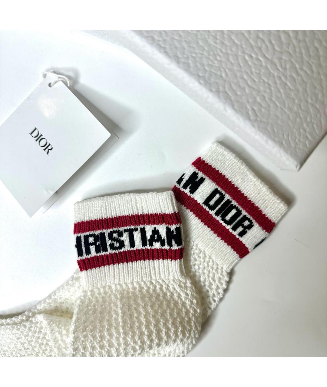 CHRISTIAN DIOR Белые носки, чулки и колготы, фото 3