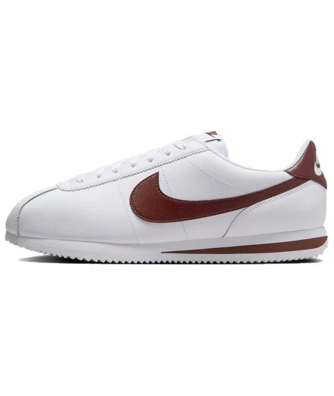 NIKE Белые кожаные низкие кроссовки / кеды, фото 5
