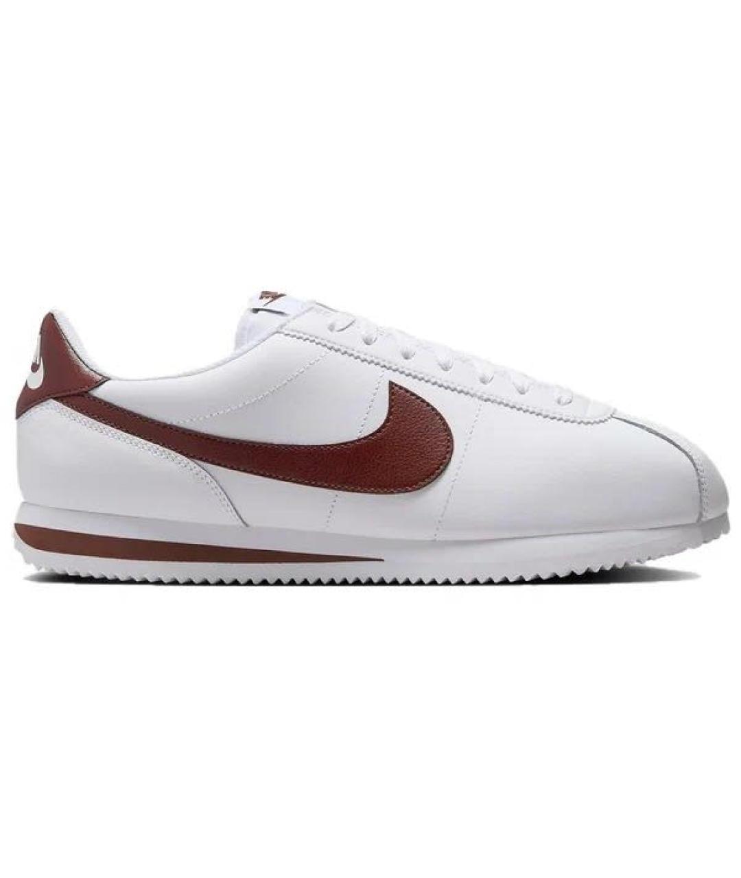 NIKE Белые кожаные низкие кроссовки / кеды, фото 1
