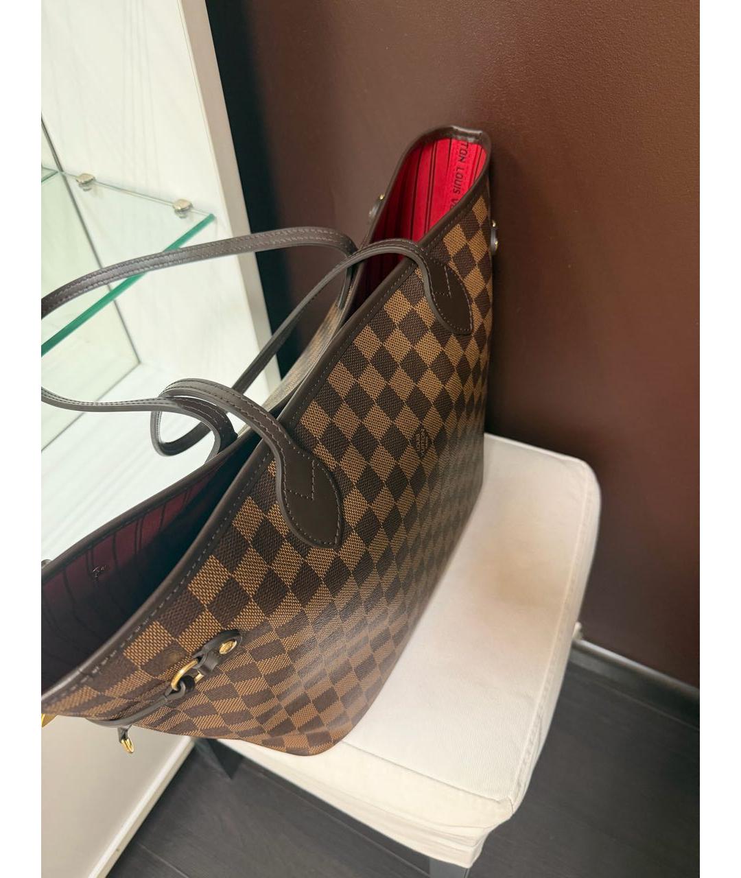 LOUIS VUITTON Коричневая сумка тоут, фото 3