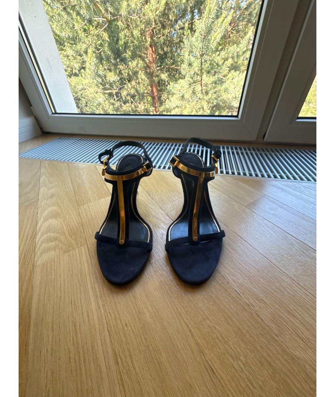TOM FORD Темно-синие замшевые босоножки, фото 2