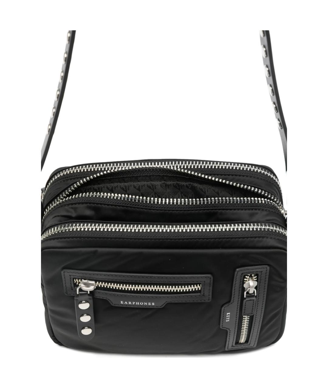 ANYA HINDMARCH Черная синтетическая сумка через плечо, фото 4