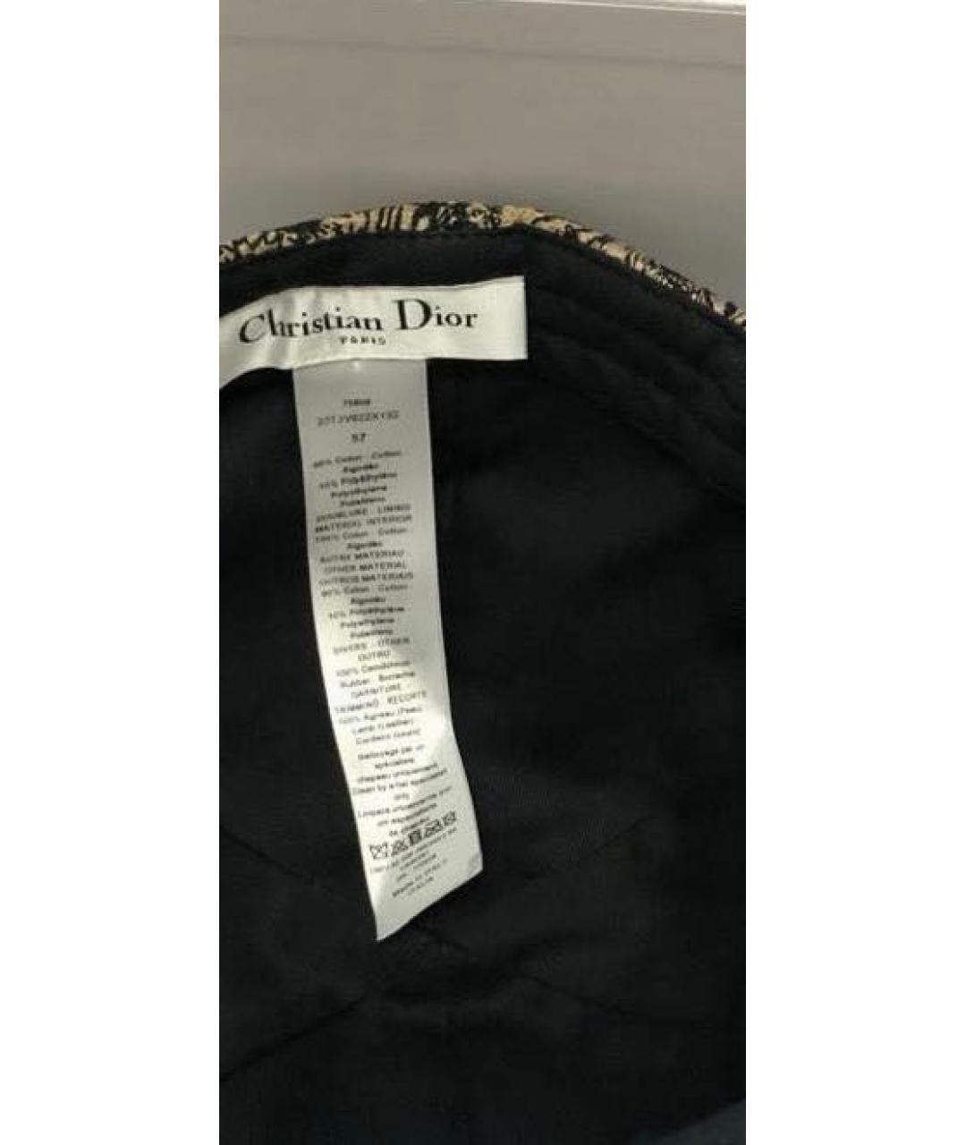 CHRISTIAN DIOR Бежевая хлопковая кепка, фото 4