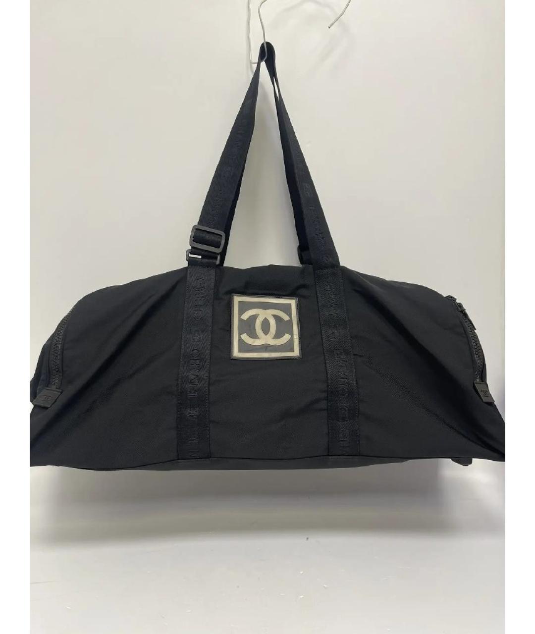 CHANEL Черная дорожная/спортивная сумка, фото 7