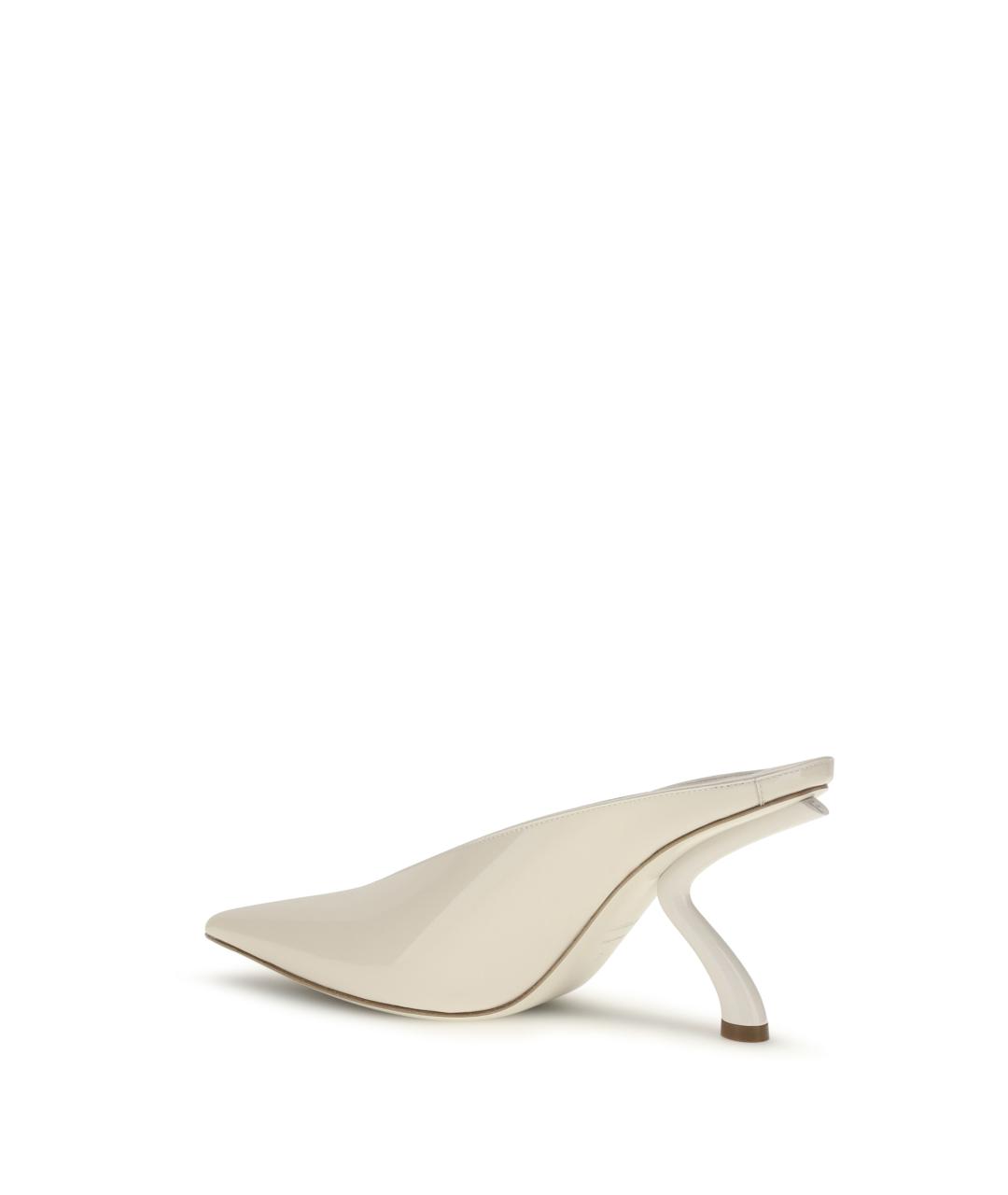 FERRAGAMO Бежевые кожаные мюли, фото 3