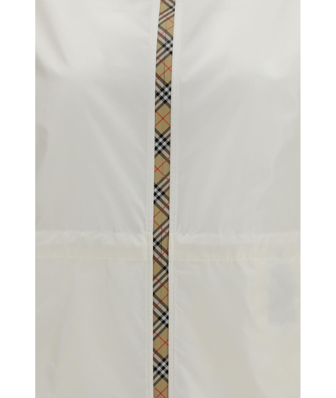 BURBERRY Белая полиамидовая куртка, фото 3