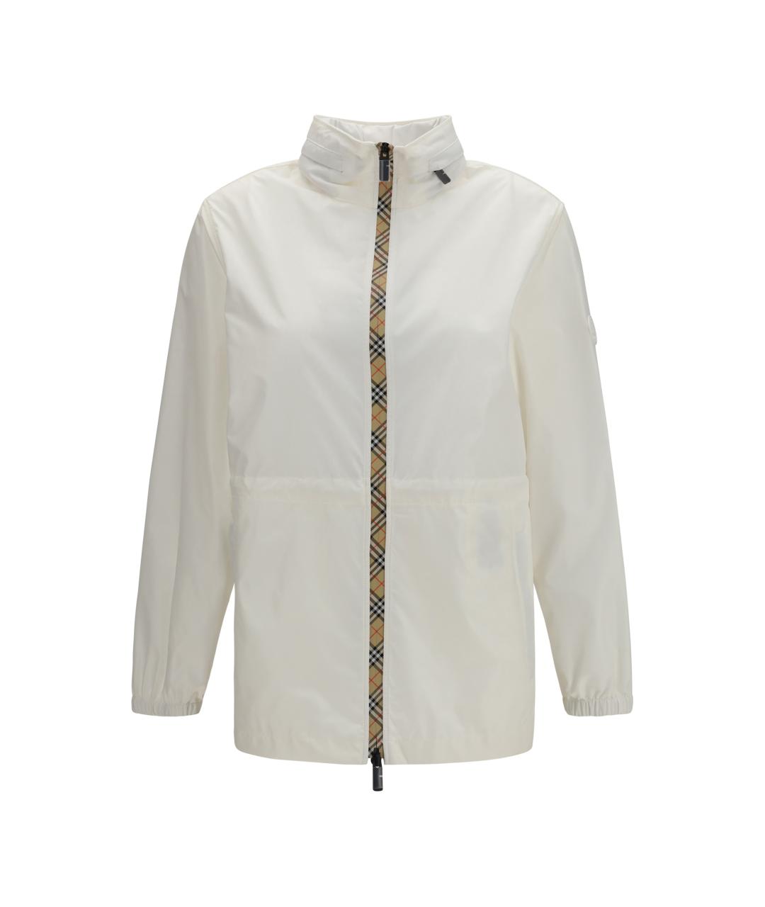 BURBERRY Белая полиамидовая куртка, фото 1