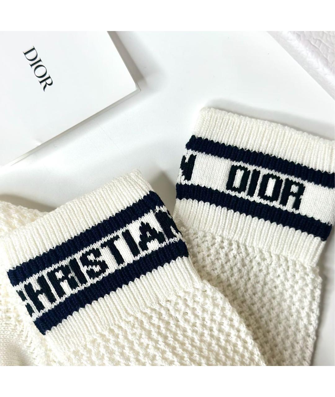 CHRISTIAN DIOR Белые носки, чулки и колготы, фото 3