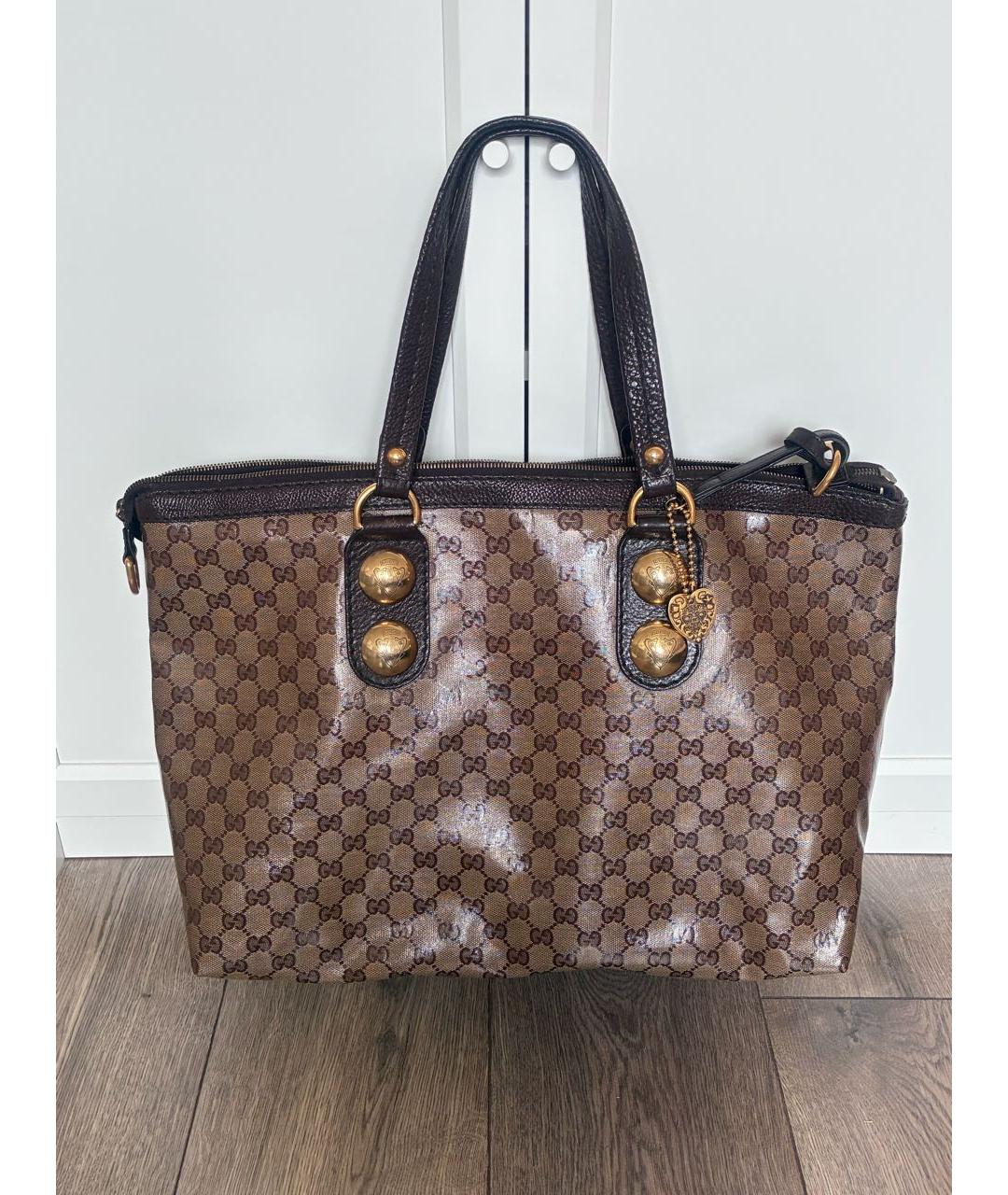GUCCI Коричневая сумка тоут, фото 3