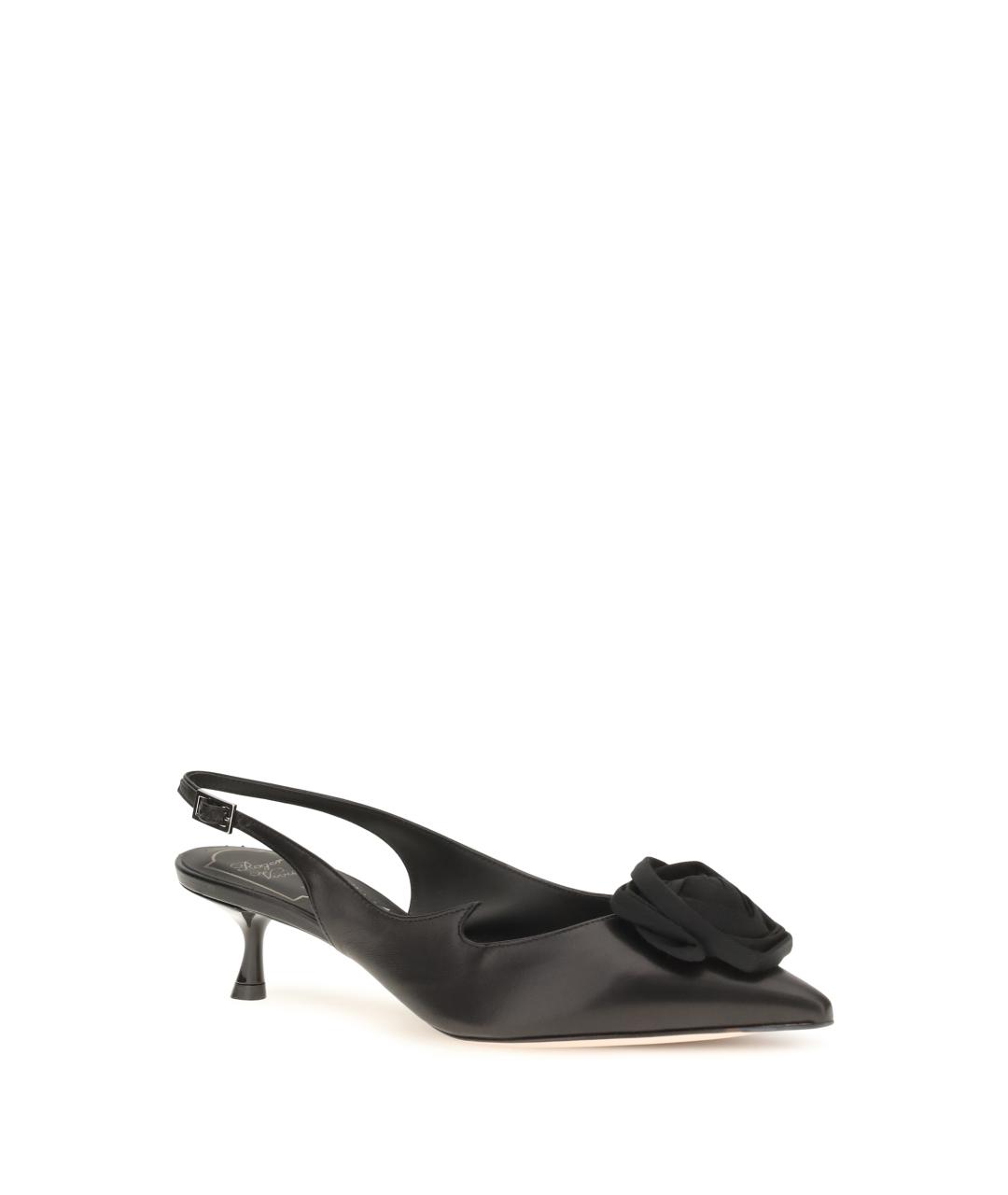 ROGER VIVIER Черные кожаные туфли, фото 2