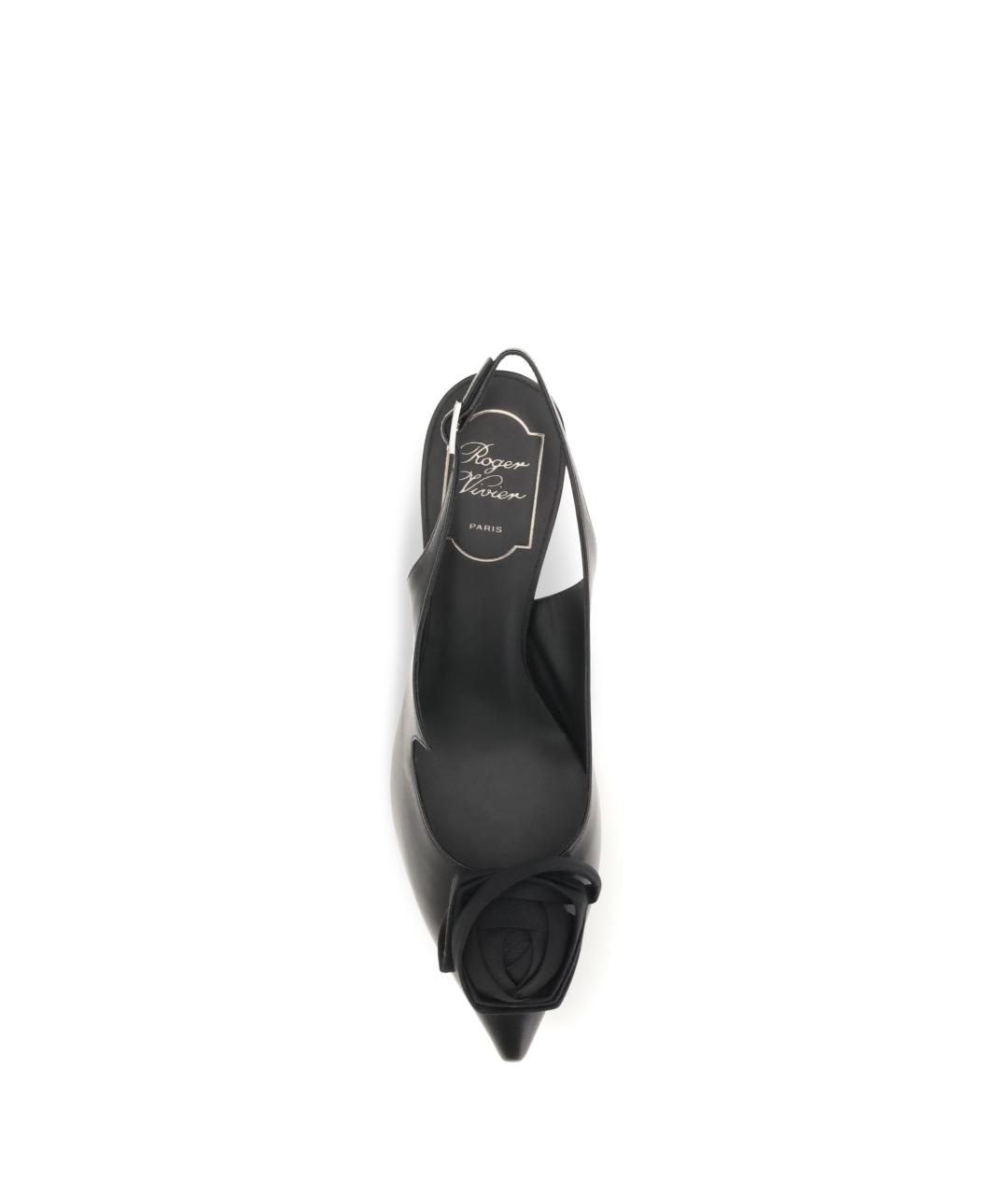 ROGER VIVIER Черные кожаные туфли, фото 4