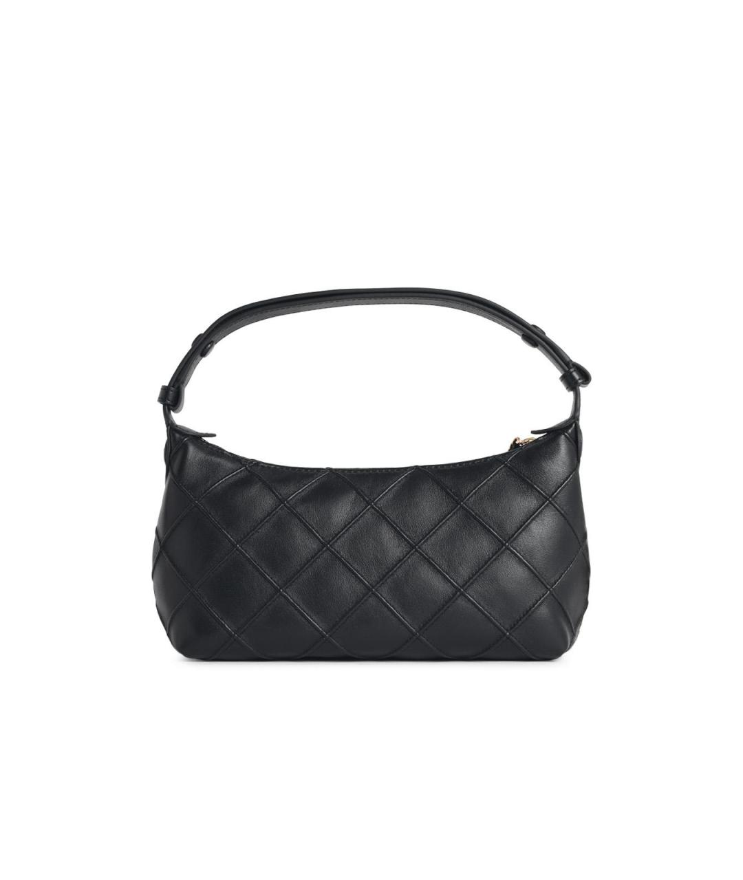 TORY BURCH Черная кожаная сумка с короткими ручками, фото 3