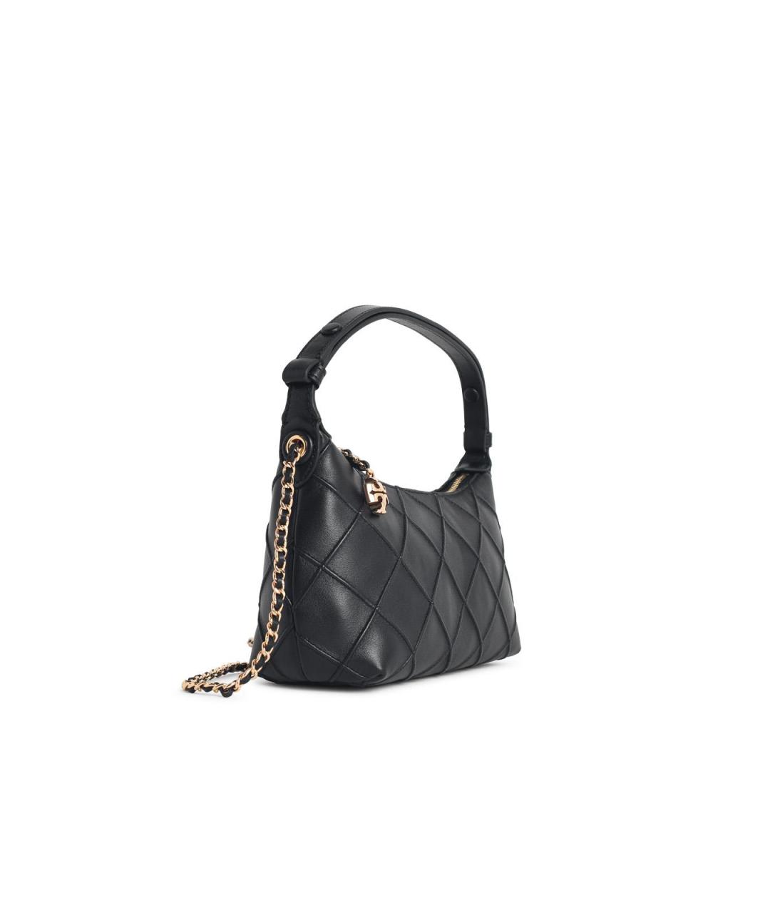 TORY BURCH Черная кожаная сумка с короткими ручками, фото 2