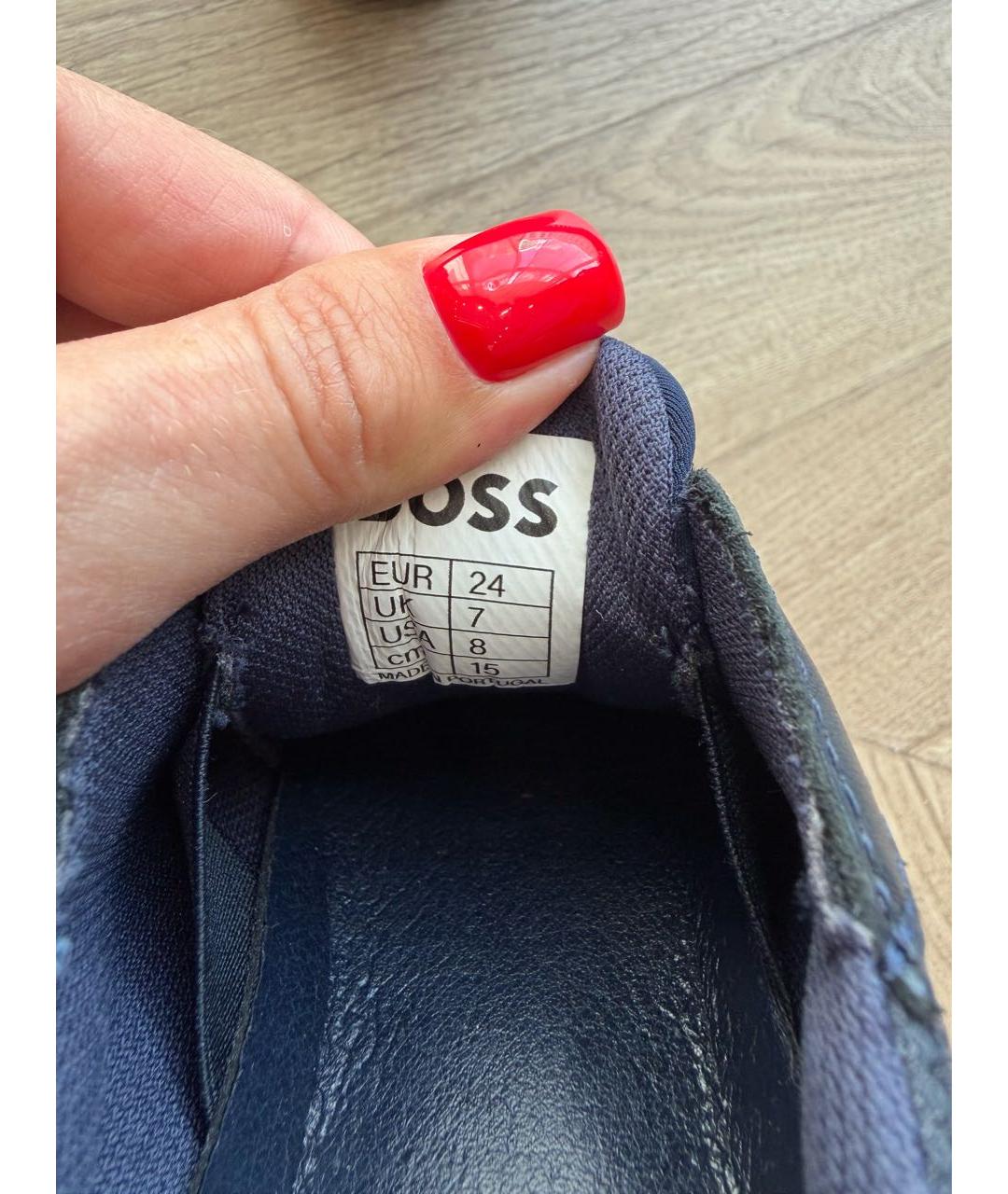HUGO BOSS Темно-синие кеды, фото 5