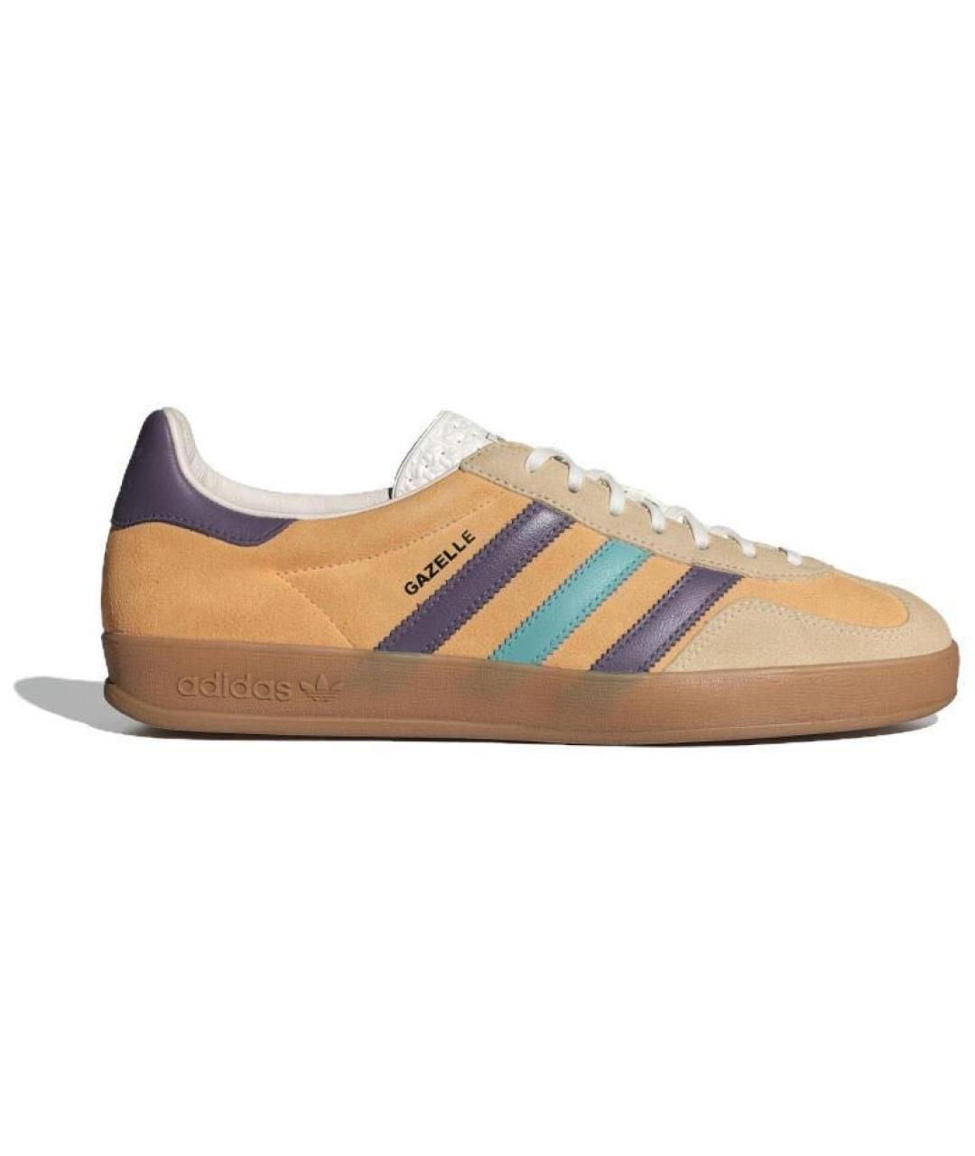 ADIDAS Оранжевые замшевые низкие кроссовки / кеды, фото 1