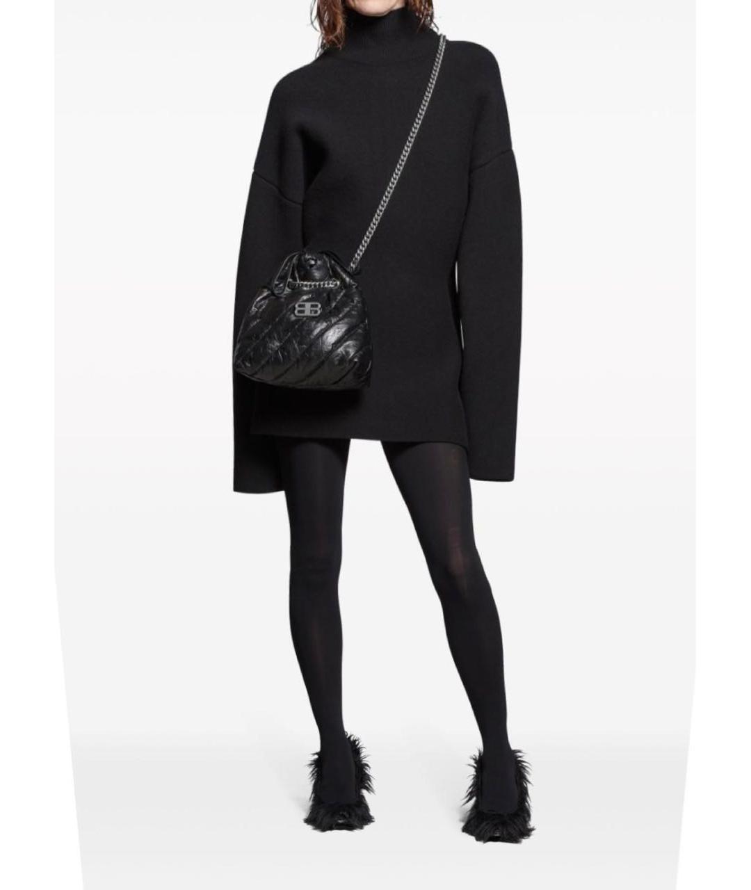 BALENCIAGA Черная кожаная сумка тоут, фото 2