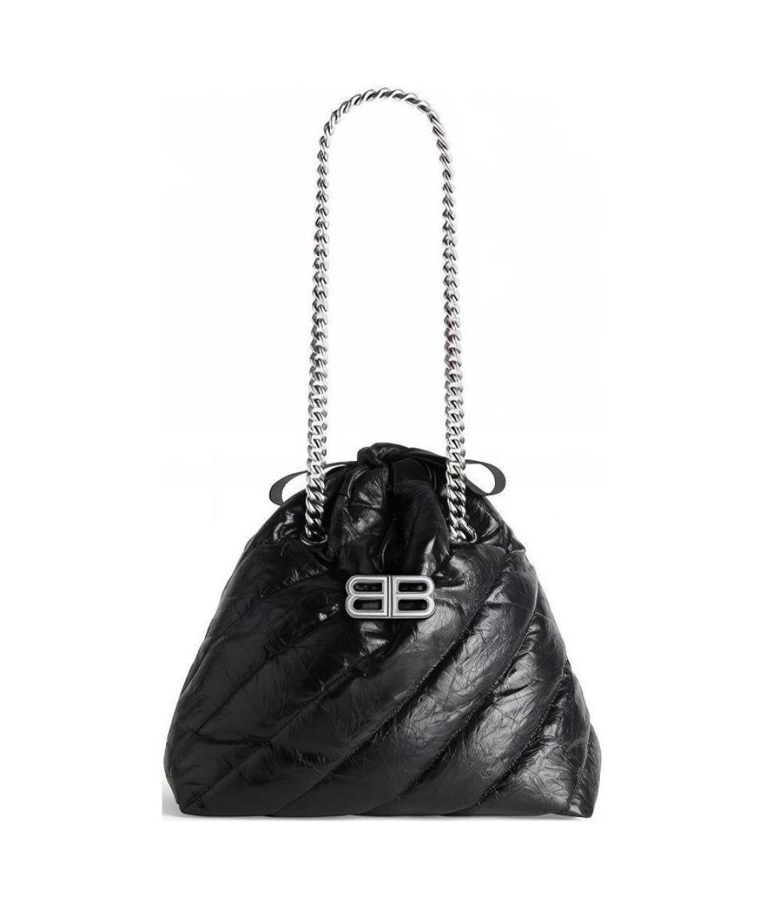 BALENCIAGA Черная кожаная сумка тоут, фото 9