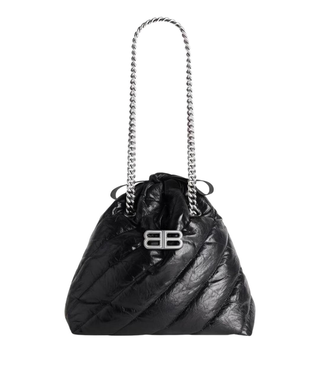 BALENCIAGA Черная кожаная сумка тоут, фото 1