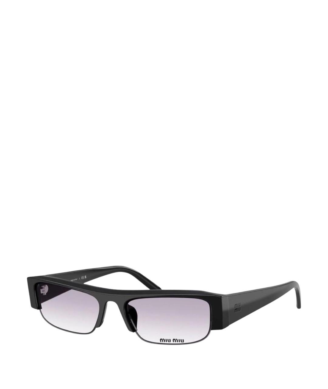MIU MIU Черные пластиковые солнцезащитные очки, фото 1
