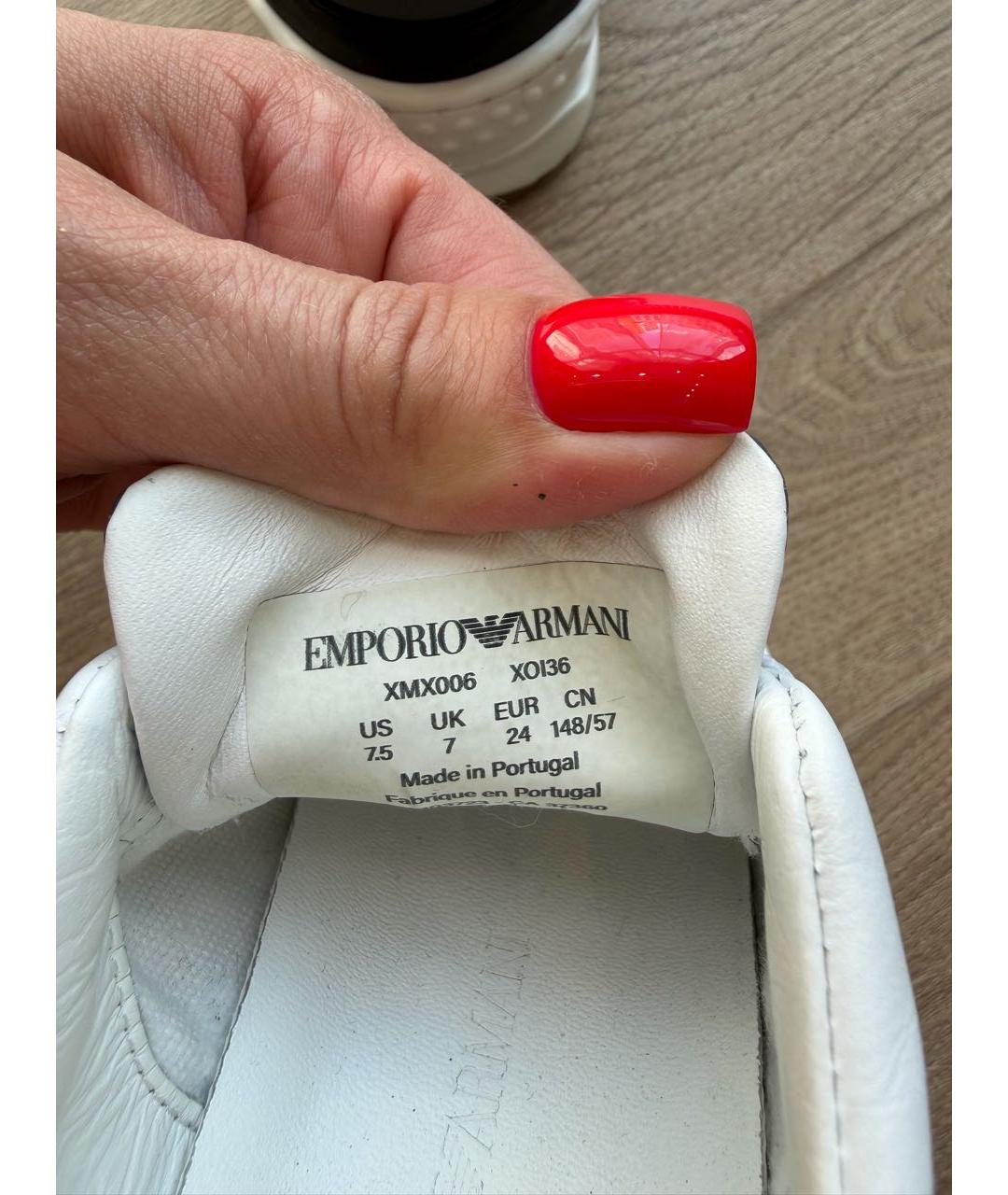 EMPORIO ARMANI Белые кеды, фото 5