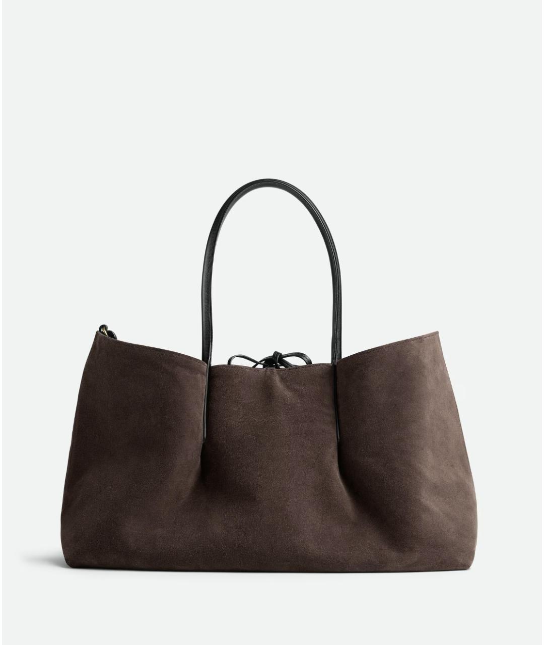 BOTTEGA VENETA Черная кожаная сумка тоут, фото 5