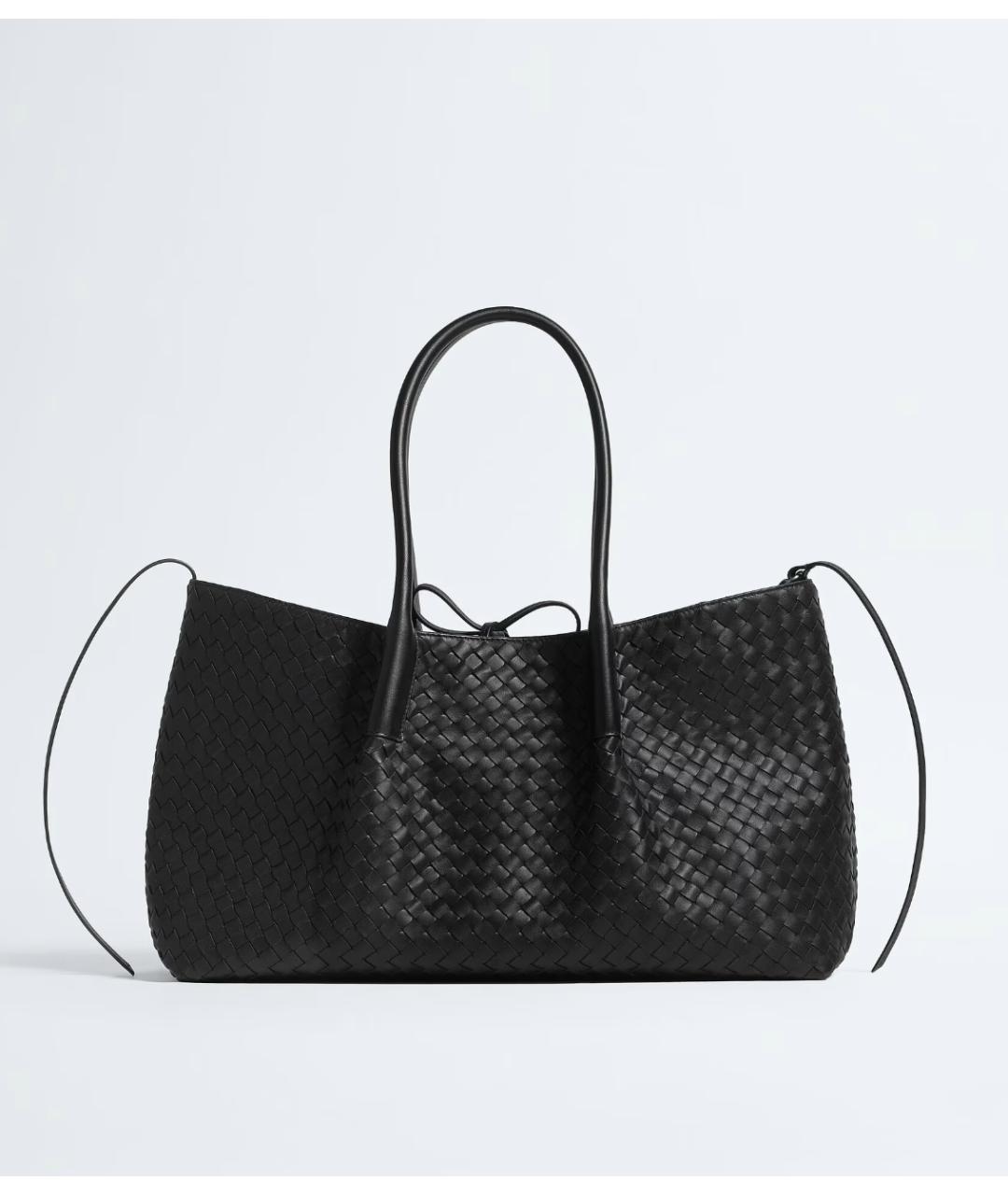 BOTTEGA VENETA Черная кожаная сумка тоут, фото 8
