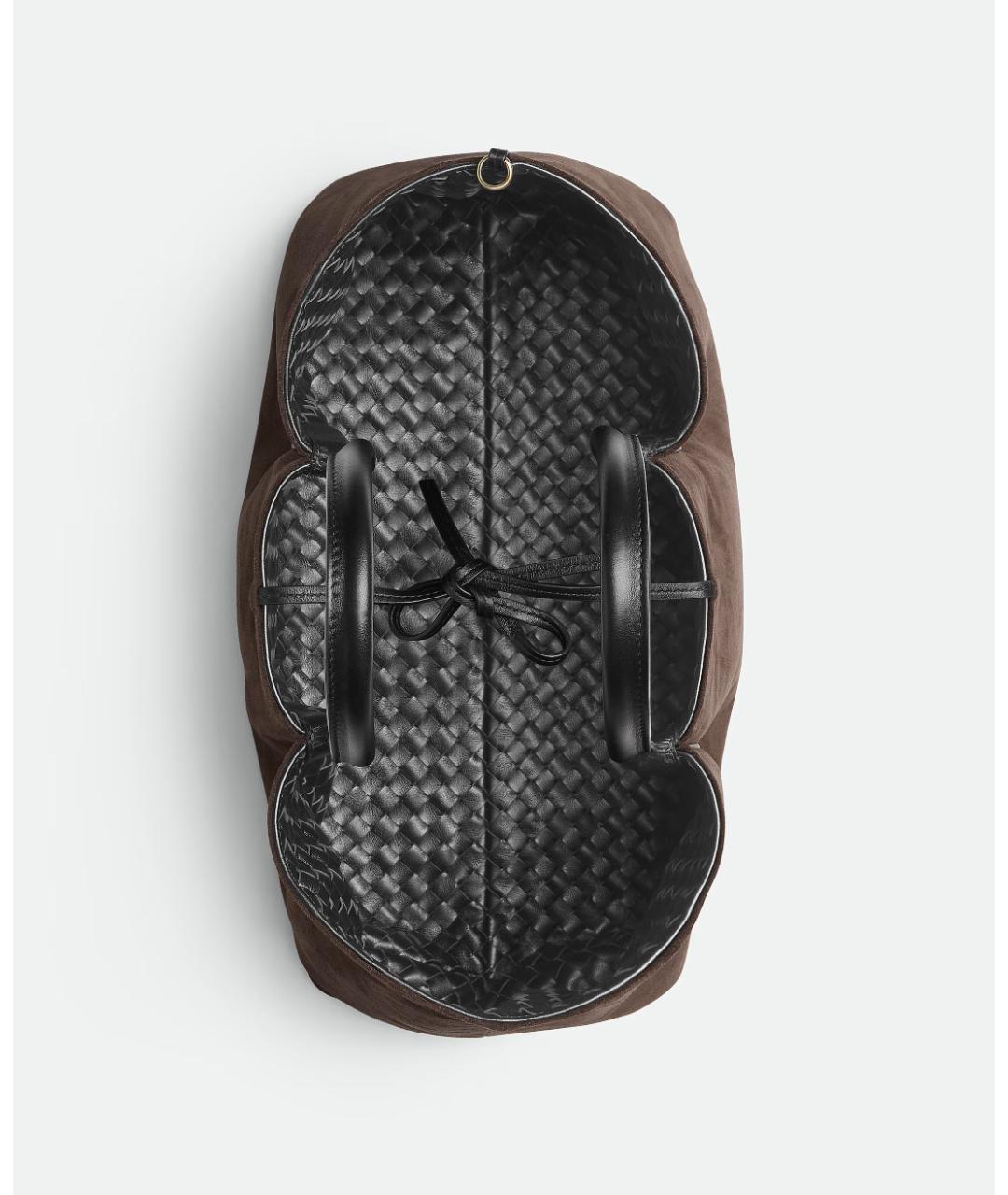 BOTTEGA VENETA Черная кожаная сумка тоут, фото 7